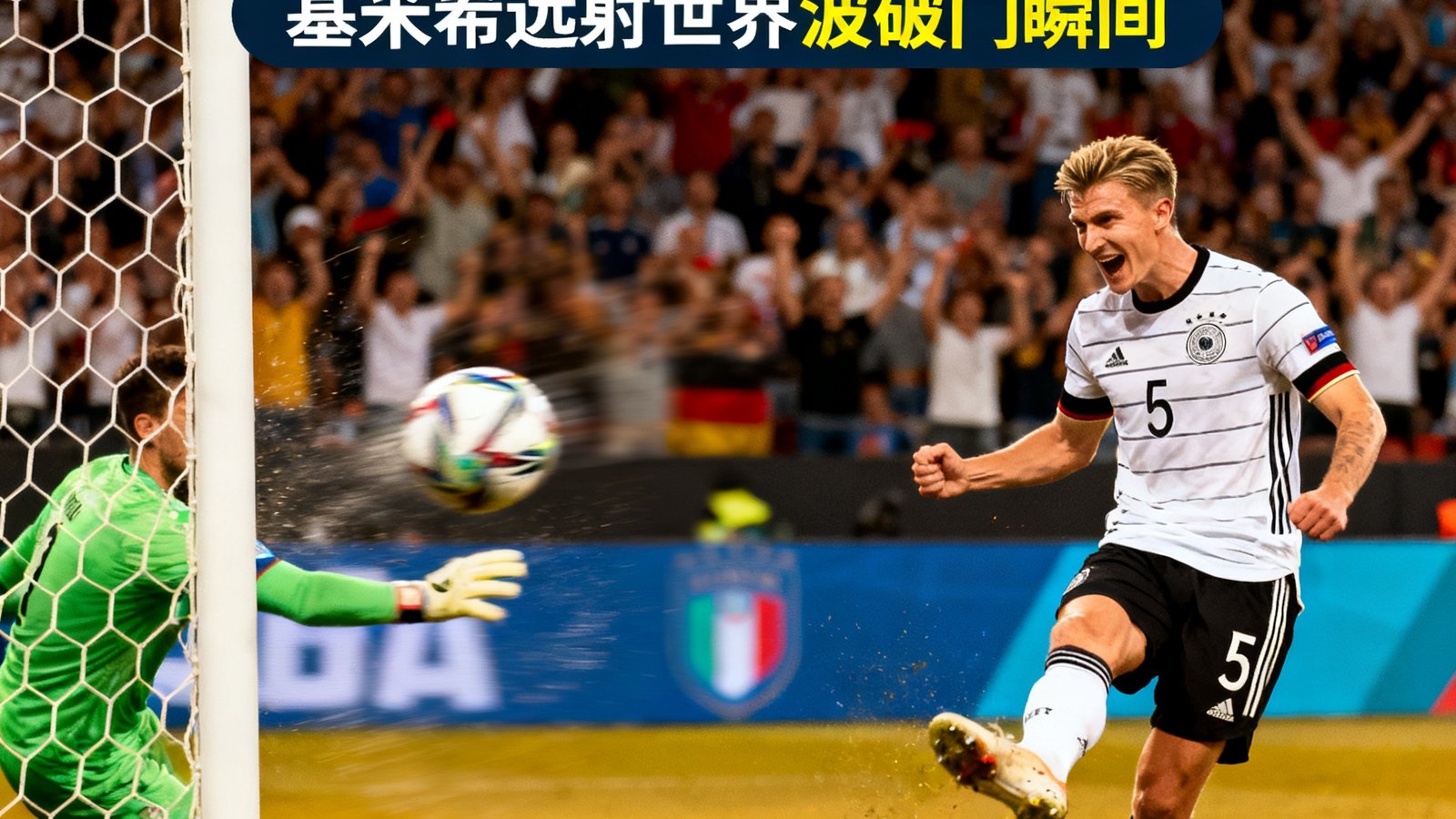 德国2-0意大利战报，基米希远射世界波破门瞬间